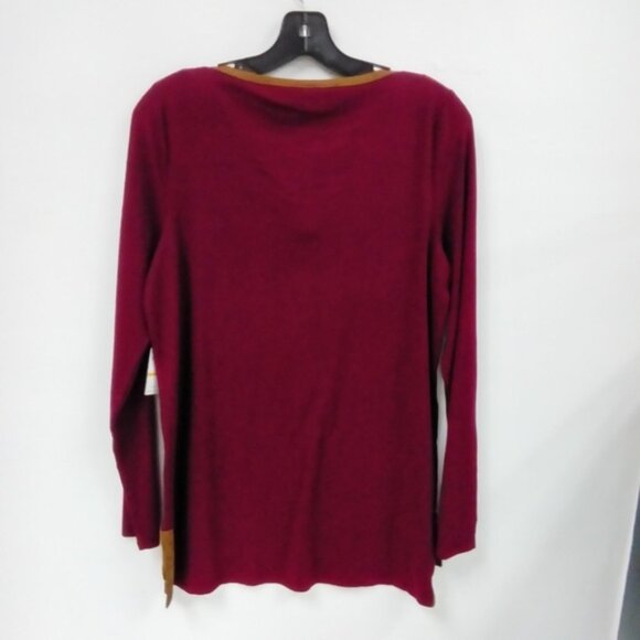 NWT Rafaella Burgundy Top size S - Picture 2 of 3